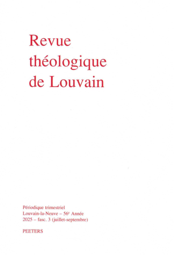 Revue th&eacute;ologique de Louvain, 2025/3 - Juillet-Septembre 2025 - Volont&eacute; et impuissance de la volont&eacute; chez Saint Paul et Hannah Arendt (Rm 7, 13-24)