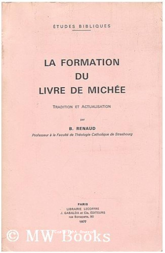 La Formation du Livre de Michée